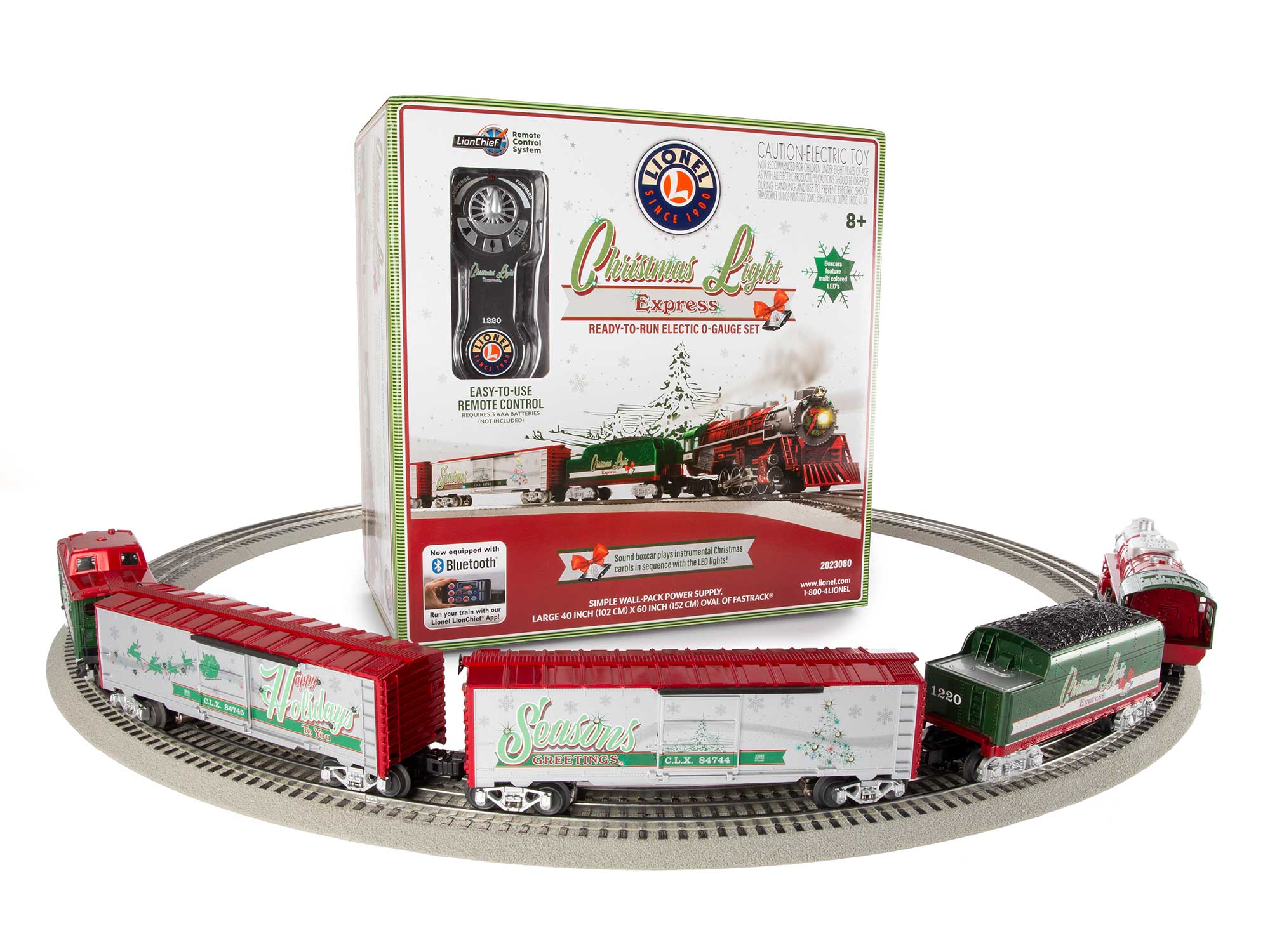 Christmas Light Express LionChief Set w Bluetooth 5.0